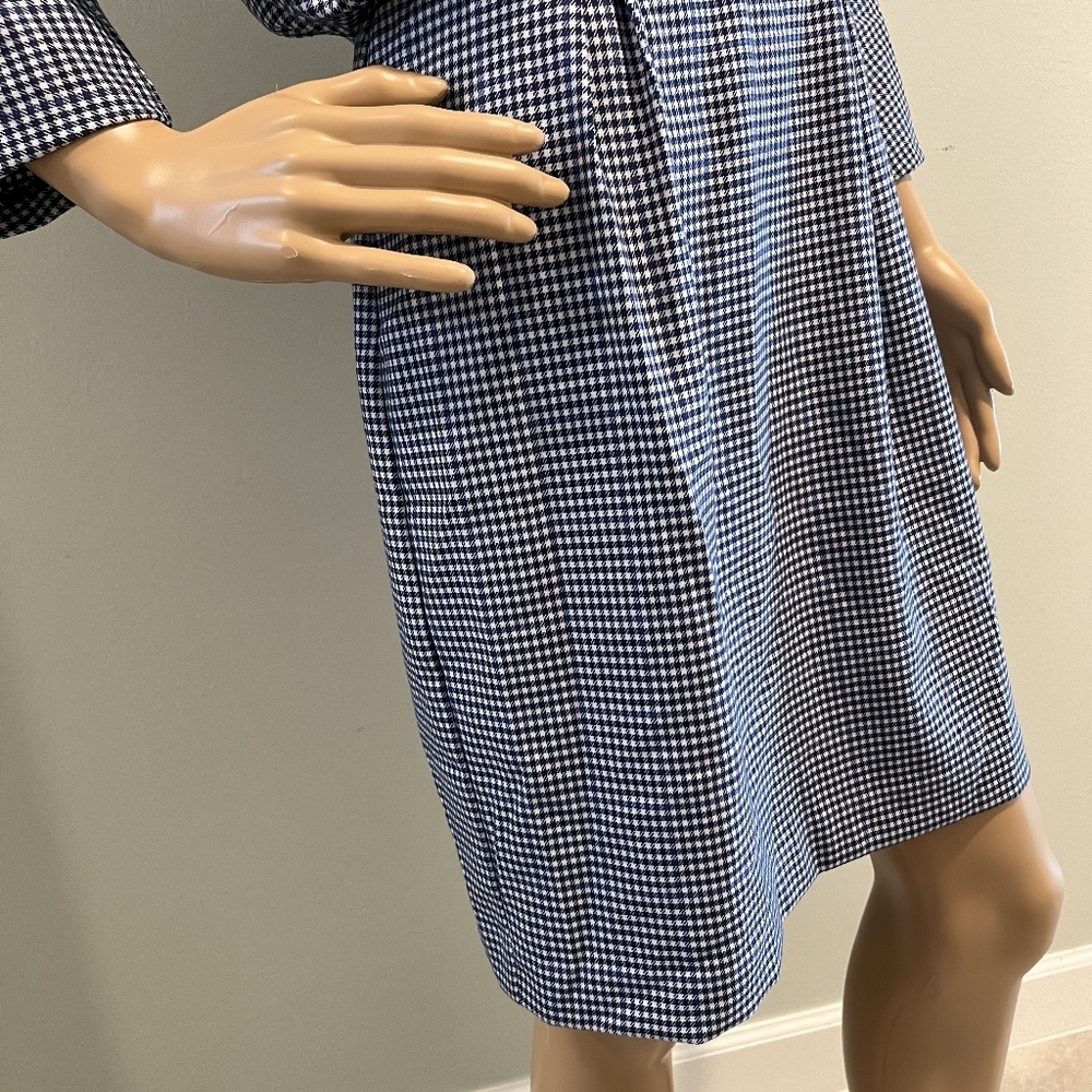 Trina Turk Amar Dress Navy & White Check Size 6    New With Tags - Picture 6 of 16